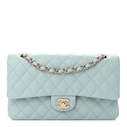 Chanel Caviar Quilted Medium Double Flap Light Blue 1 of 11