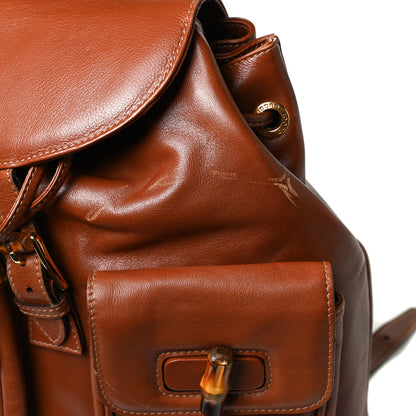 Gucci Calfskin Bamboo Backpack Brown 18 of 31