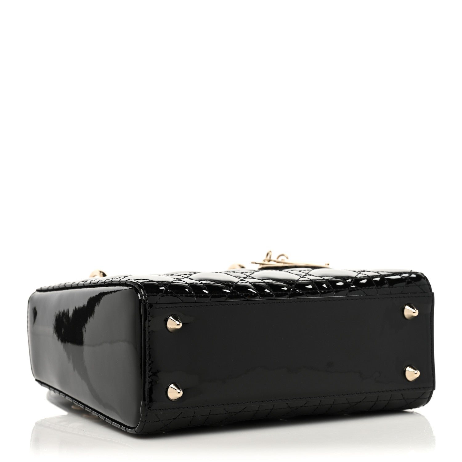 Christian Dior Patent Cannage Small Lady Dior Black 3 of 6