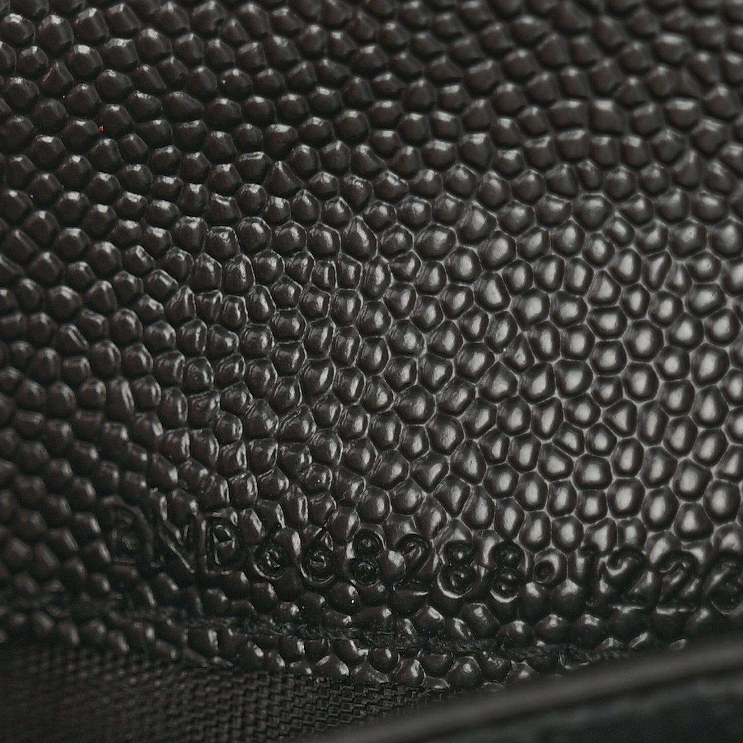 Saint Laurent Grain De Poudre Matelasse Chevron Monogram Compact Zip Around Wallet Black 8 of 11