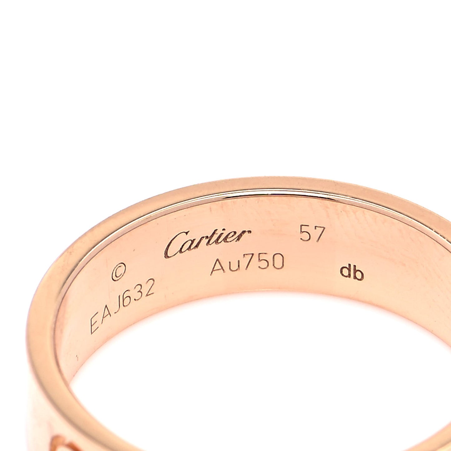 18K Pink Gold 5.5mm LOVE Ring 57 8