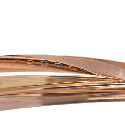 Cartier 18K Pink Yellow White Gold Trinity Bangle 62 5 of 5