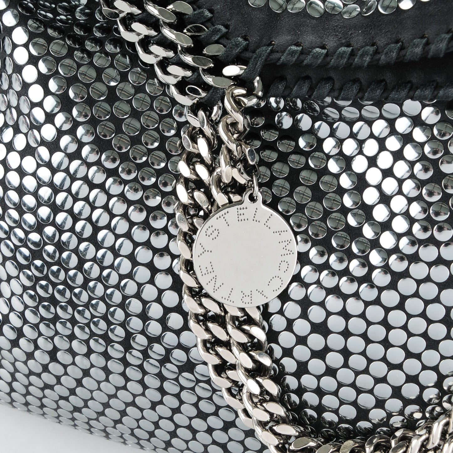Studded Eco Suede Falabella Tote Black