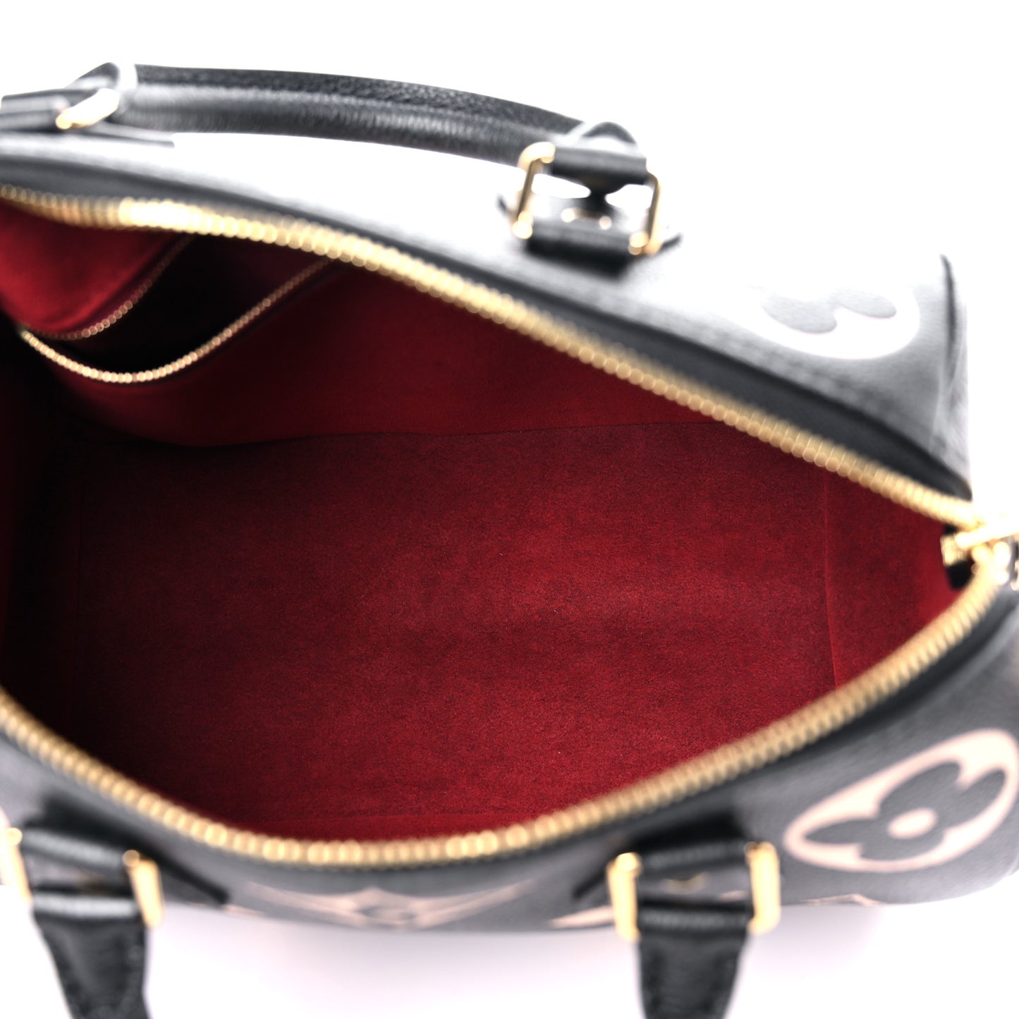Empreinte Monogram Giant Speedy Bandouliere 25 Black Beige