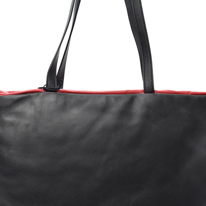 Mansur Gavriel Calfskin Reversible Pillow Tote Black Flamma 7 of 9