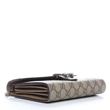 Gucci GG Supreme Monogram Mini Dionysus Chain Wallet Beige Taupe 4 of 11