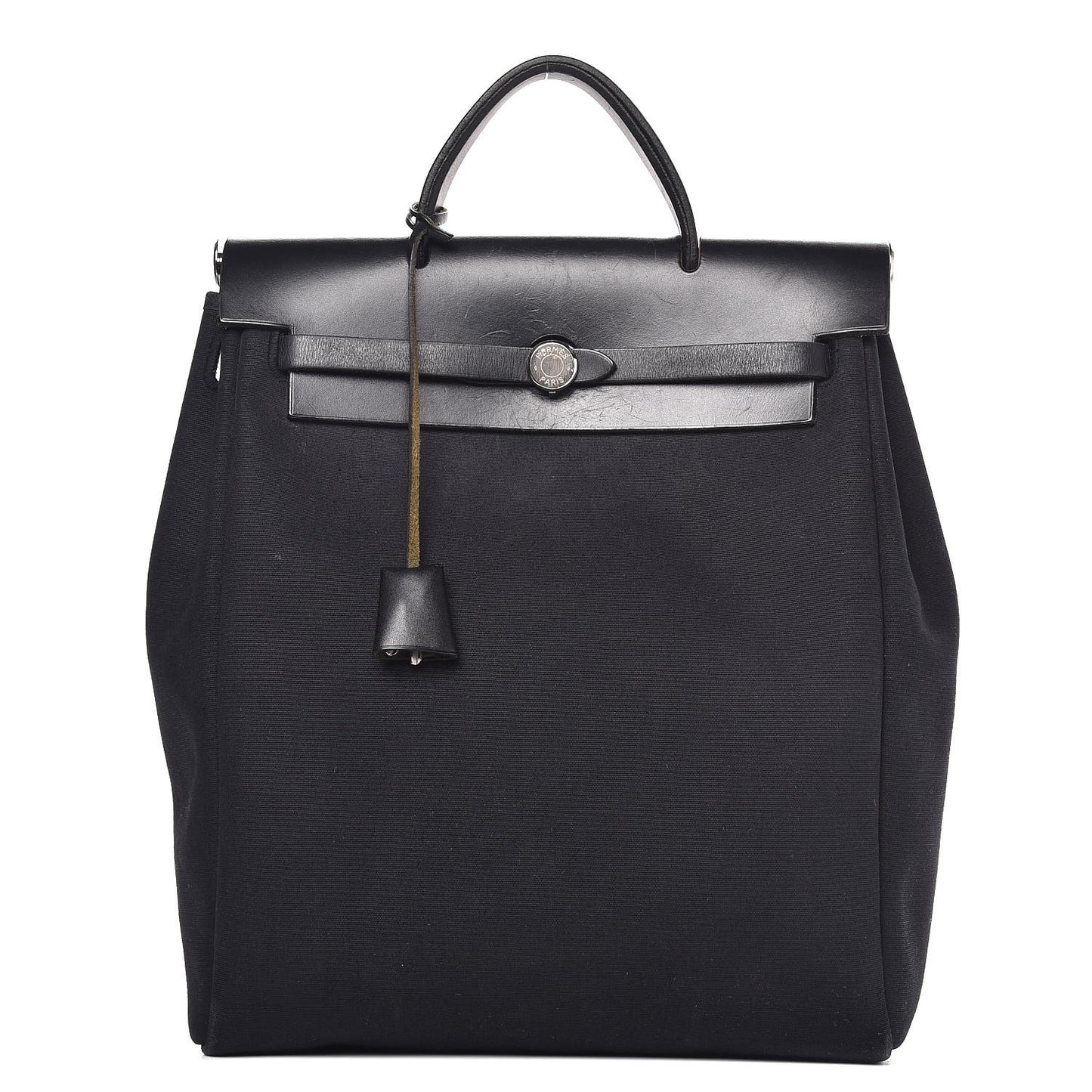 Toile Vache Calfskin Herbag 30 PM Backpack Black