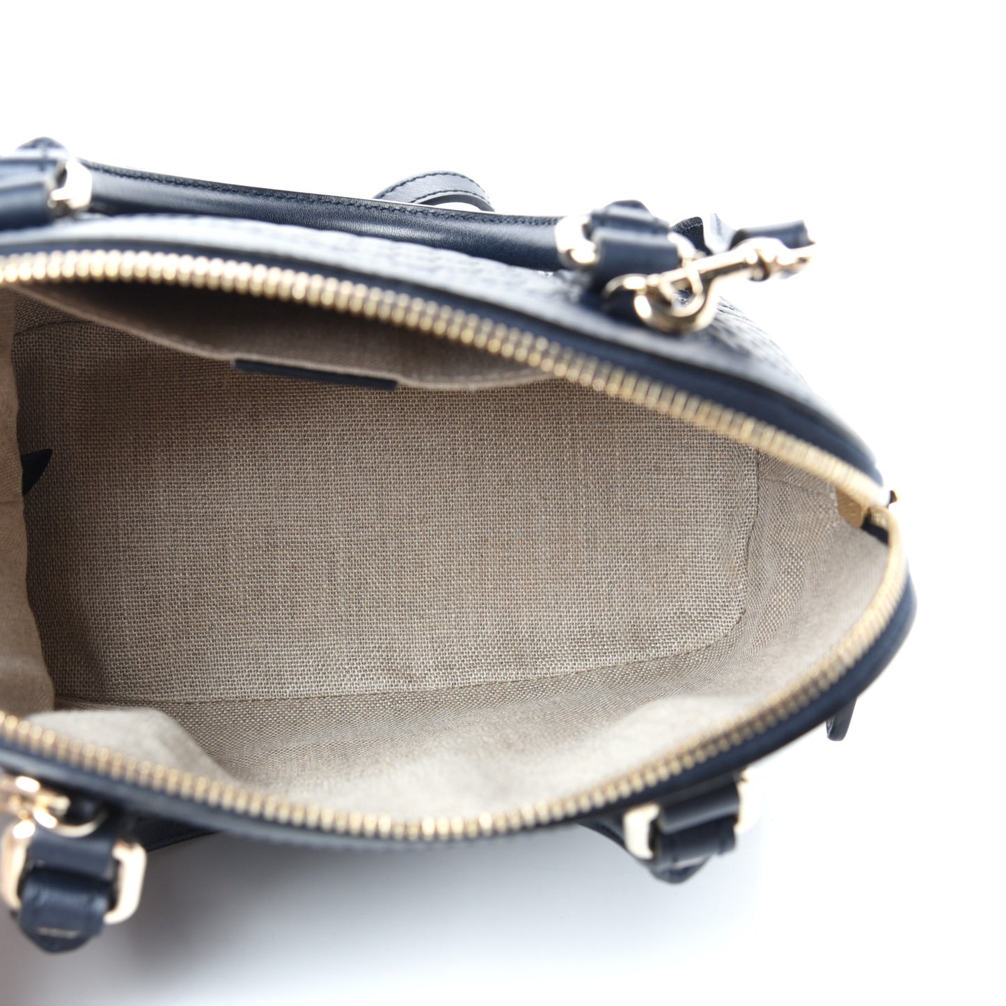 Soft Microguccissima Mini Dome Bag Blue