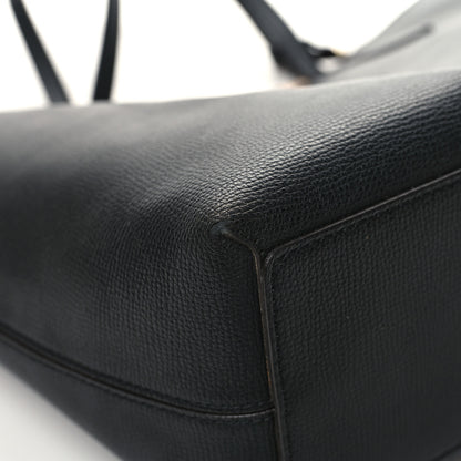 Burberry Grainy Calfskin Haymarket Check Medium Reversible Tote Black 18 of 21