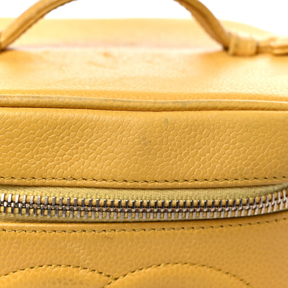 Chanel Caviar Vanity Cosmetic Case Yellow 22 of 29
