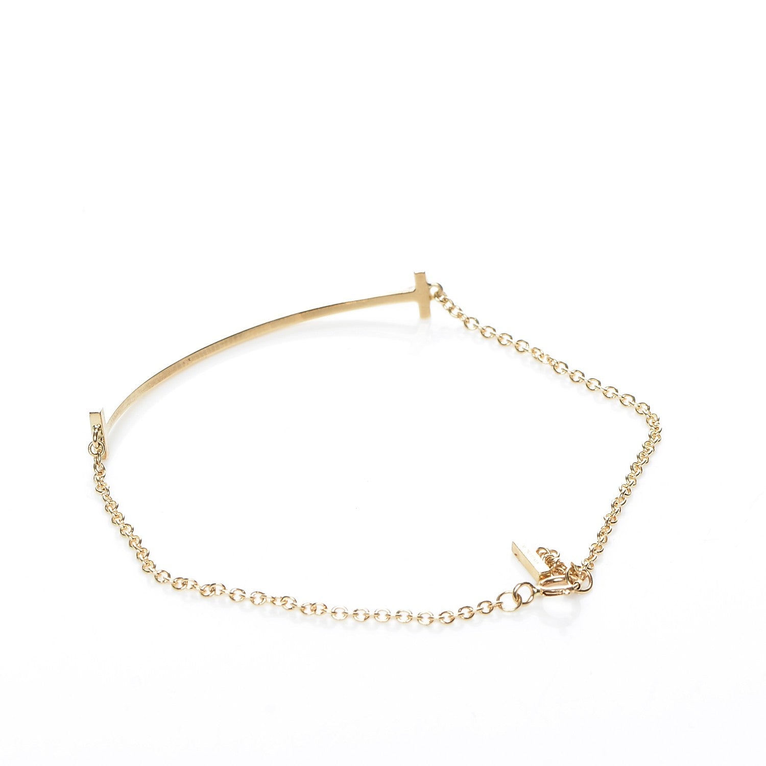 Tiffany 18K Yellow Gold T Smile Bracelet 3 of 6