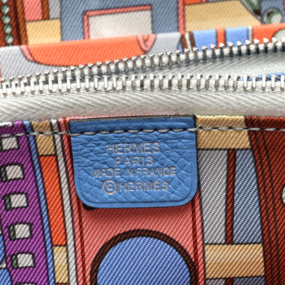 Hermes Epsom Silk'In Compact Wallet Bleu Paradis 6 of 7