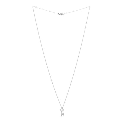 Roberto Coin 18K White Gold Diamond Tiny Treasures Baby Key Pendant Necklace 2 of 4