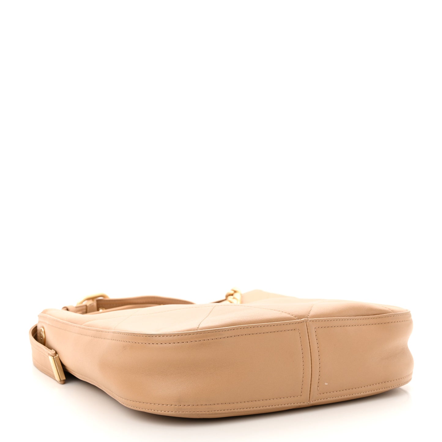 Calfskin Stitched Easy Mood Hobo Beige