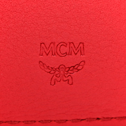 MCM Calfskin Ottomar Monogram Tri-Fold Wallet Hot Coral 8 of 11