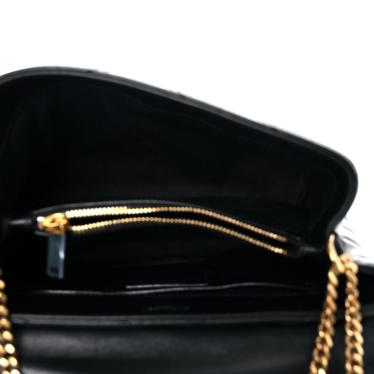 Saint Laurent Calfskin Y Quilted Monogram Small Loulou Chain Satchel Black 5 of 14