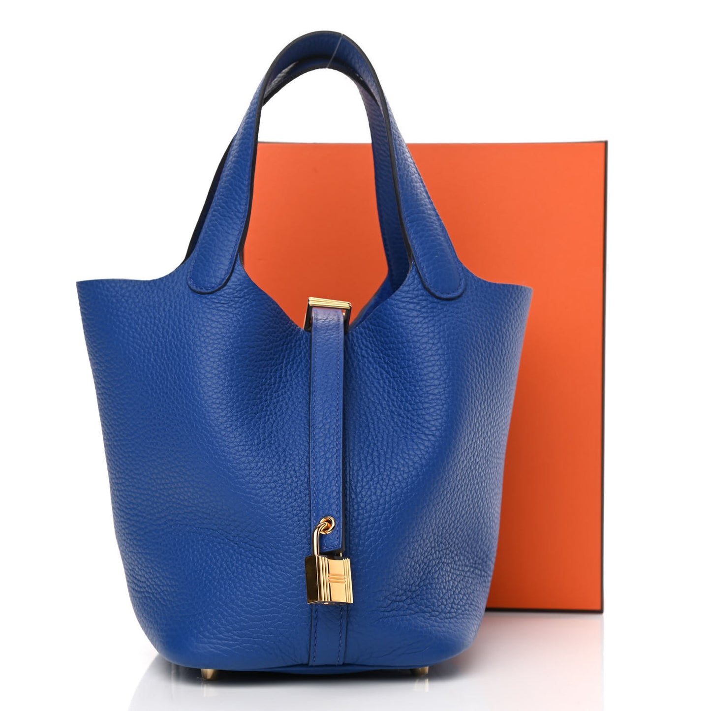 Taurillon Clemence Picotin Lock 18 PM Bleu Electrique