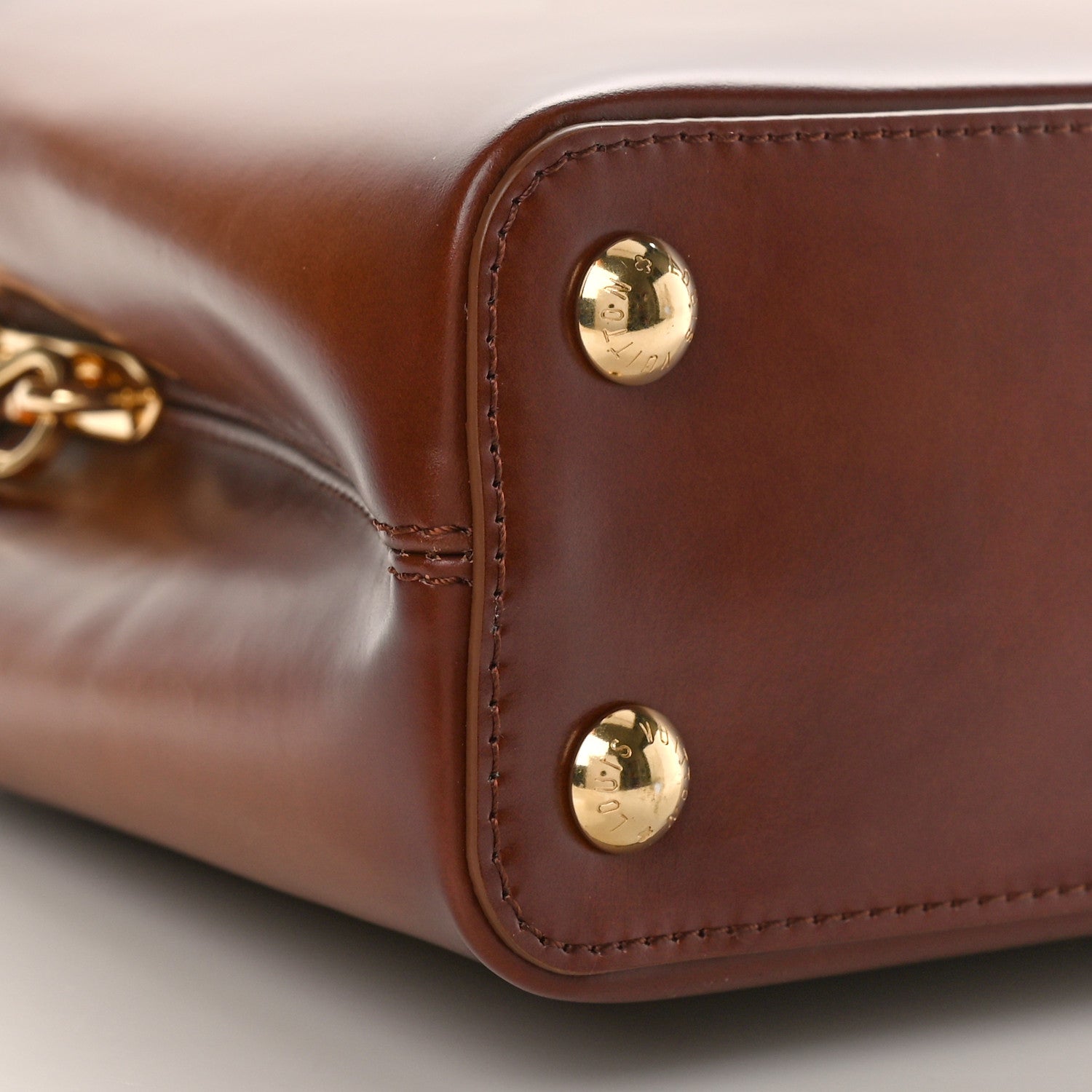 Louis Vuitton Calfskin Resin Capucines BB Smoked Tan 8 of 10