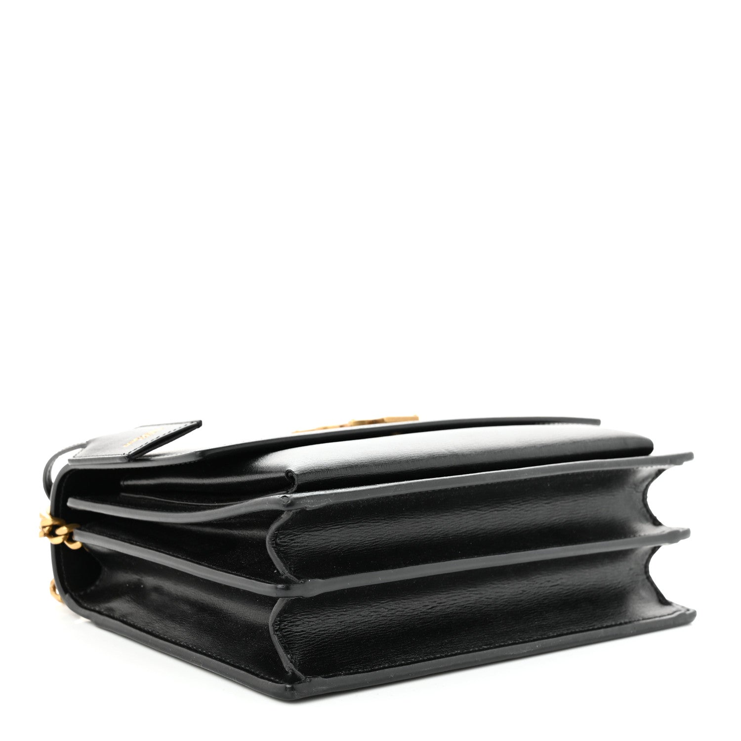 Saint Laurent Smooth Calfskin Medium Monogram Sunset Satchel Black 4 of 11