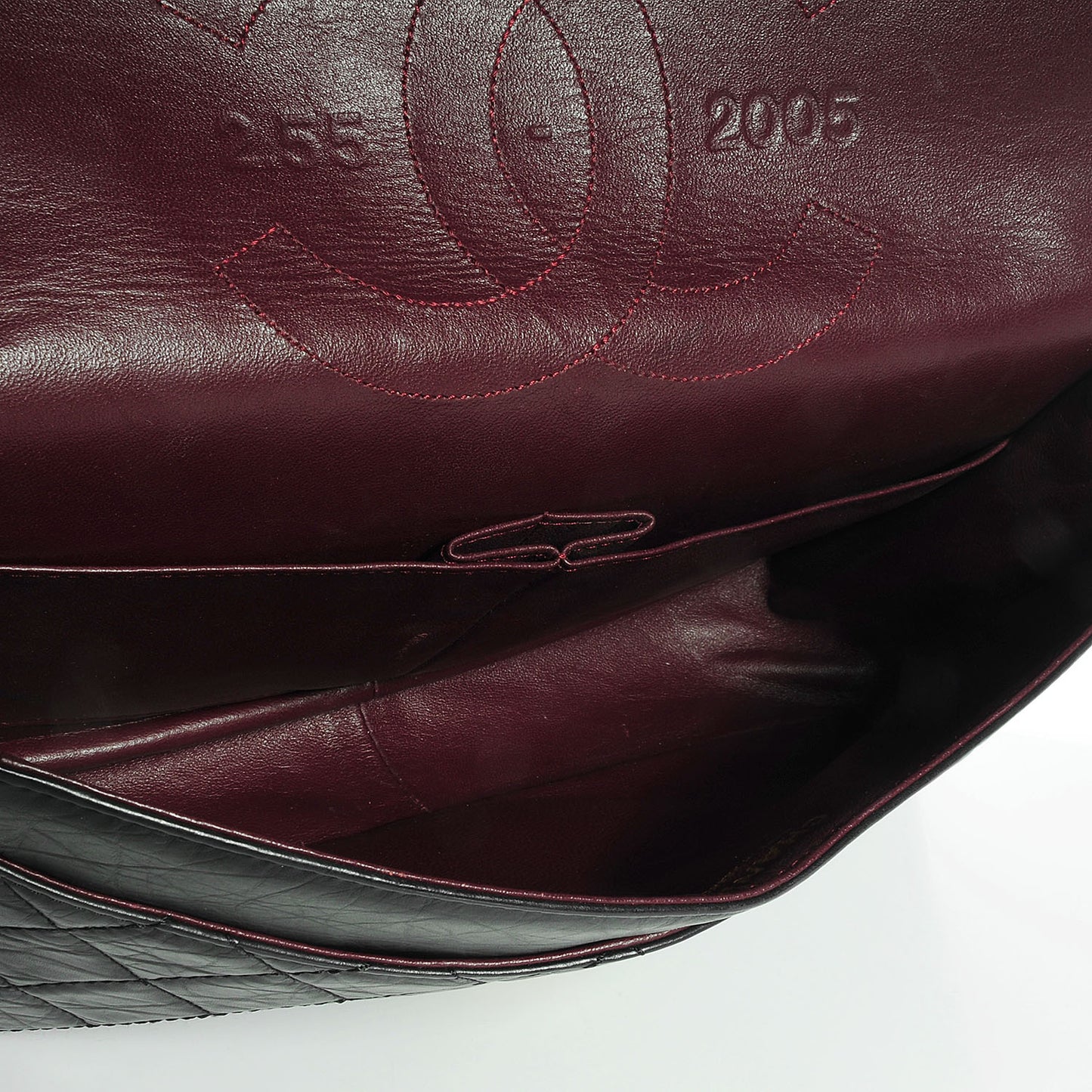 Aged Calfskin Quilted 50th Anniversary 2.55 Reissue 227 Flap Black