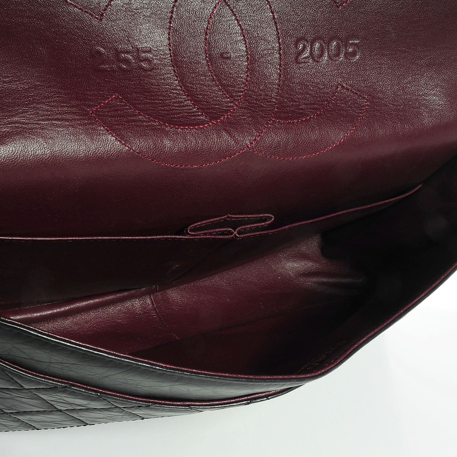 Chanel Aged Calfskin Quilted 50th Anniversary 2.55 Reissue 227 Flap Black 7 of 9