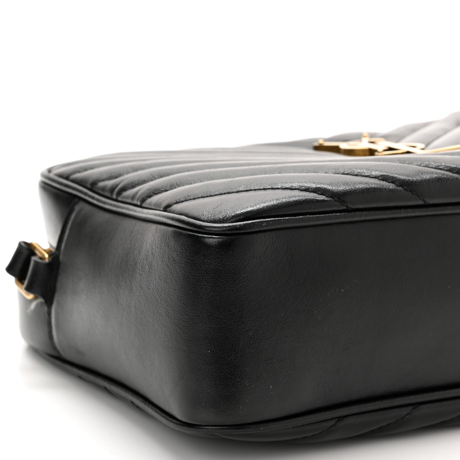 Saint Laurent Calfskin Matelasse Monogram Lou Camera Bag Black 9 of 13