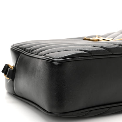 Saint Laurent Calfskin Matelasse Monogram Lou Camera Bag Black 9 of 13