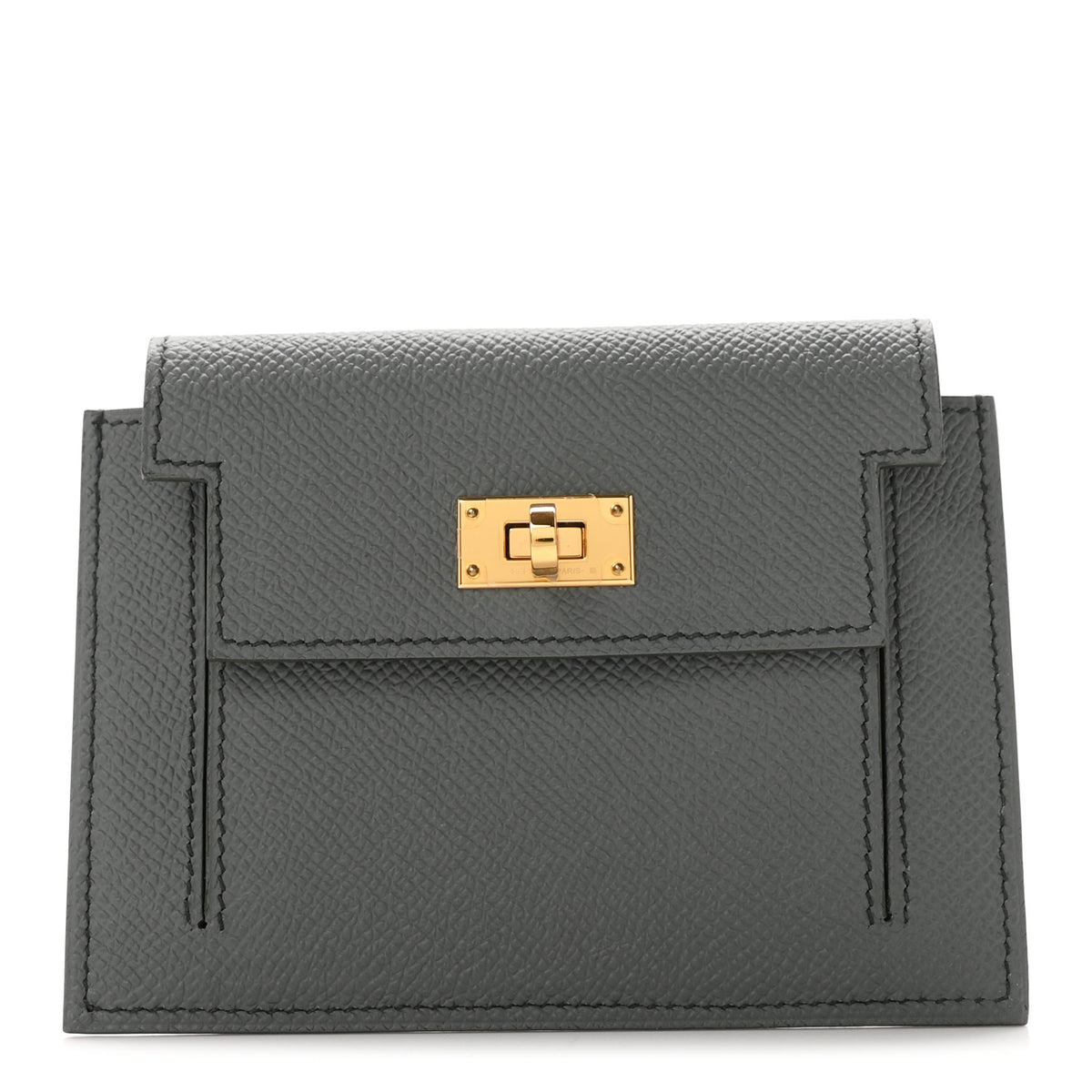 Epsom Kelly Pocket Compact Wallet Vert Amande