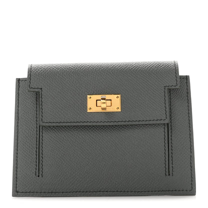 Hermes Epsom Kelly Pocket Compact Wallet Vert Amande 1 of 8