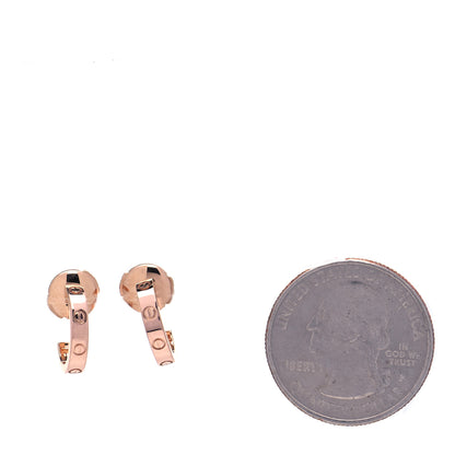 Cartier 18K Pink Gold Small LOVE Hoop Earrings 2 of 8