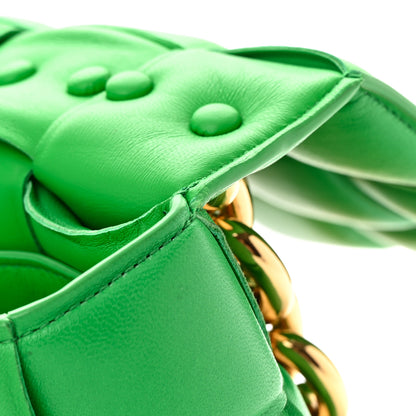 Bottega Veneta Lambskin Maxi Intreccio Padded Chain Cassette Crossbody Bag Grass 11 of 21