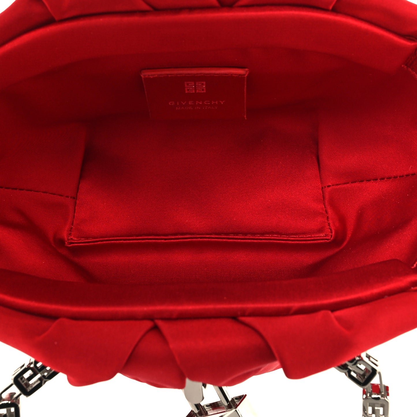 Satin Mini Kenny Shoulder Bag Red