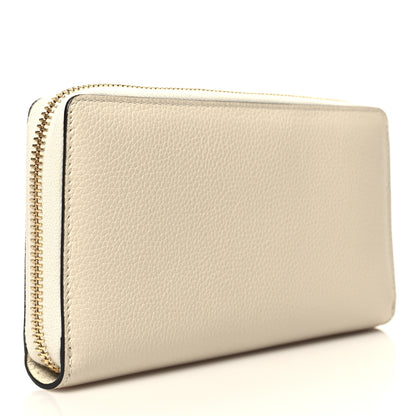 Gucci Grainy Calfskin Zumi Zip Around Wallet White 3 of 9
