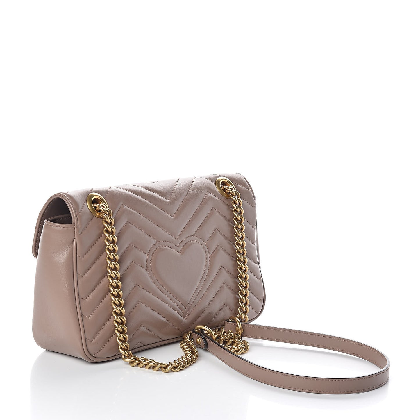 Calfskin Matelasse Small GG Marmont Shoulder Bag Porcelain Rose