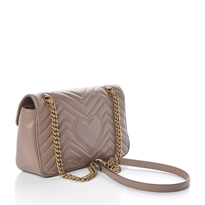 Gucci Calfskin Matelasse Small GG Marmont Shoulder Bag Porcelain Rose 3 of 11