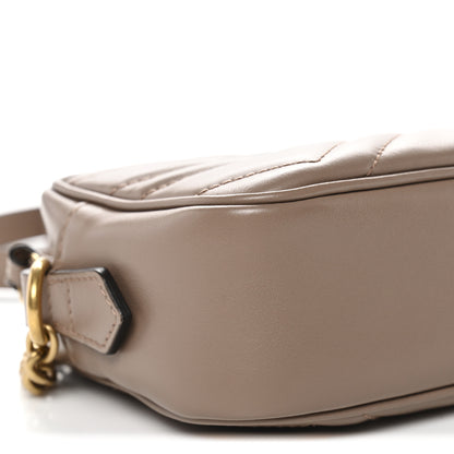 Gucci Calfskin Matelasse Mini GG Marmont Chain Shoulder Bag Porcelain Rose 8 of 9