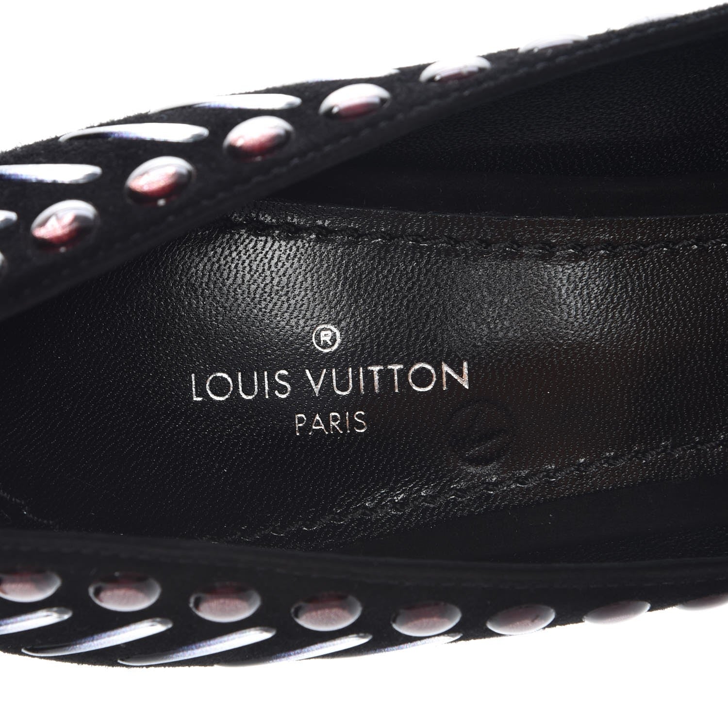 Louis Vuitton Suede Spikes Pumps 37.5 Black 7 of 9