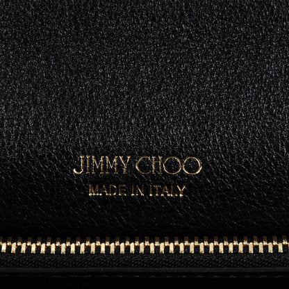 Jimmy Choo Canvas Glitter Milla Wallet on Chain Black 6 of 6