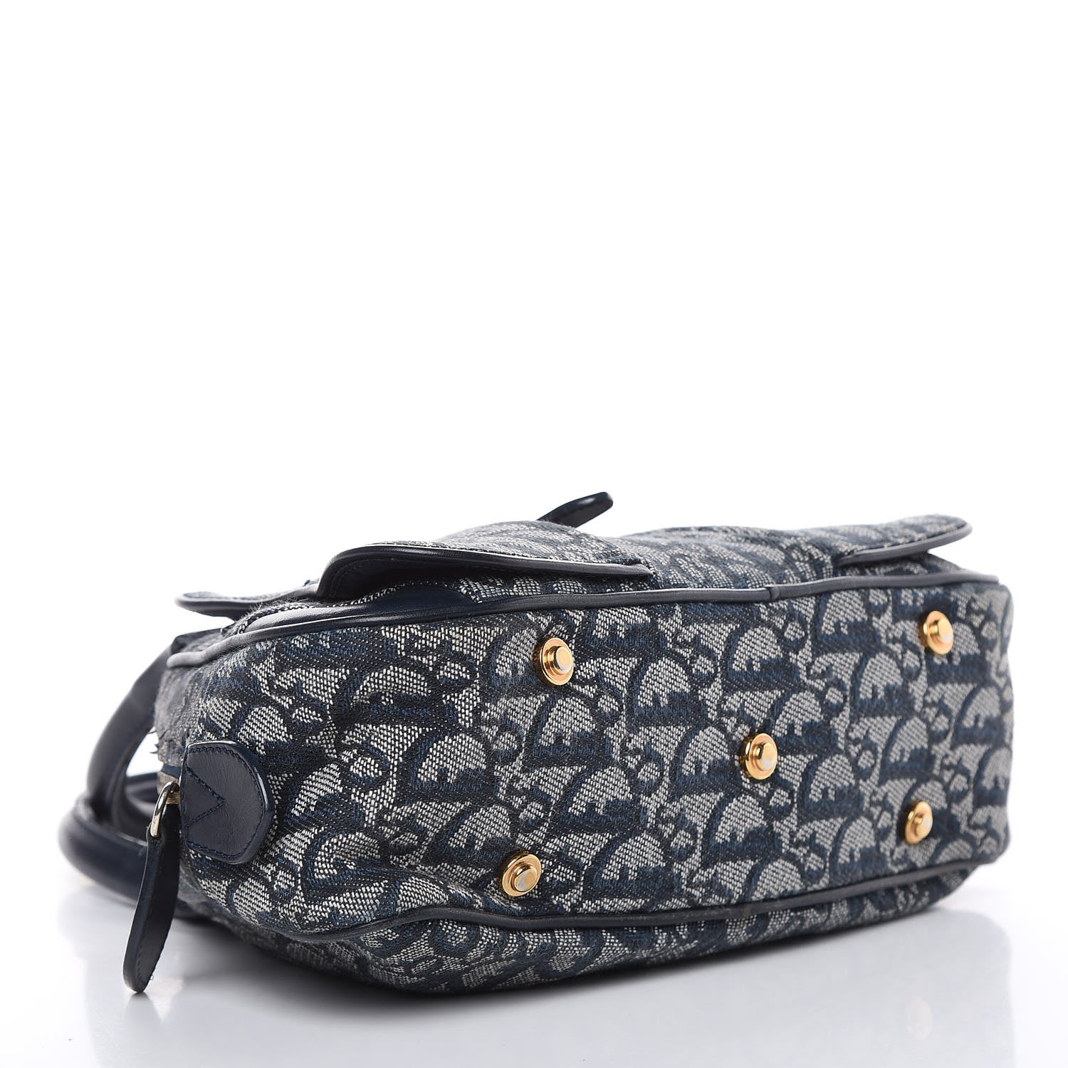 Christian Dior Monogram Mini Saddle Bowler Navy 4 of 15