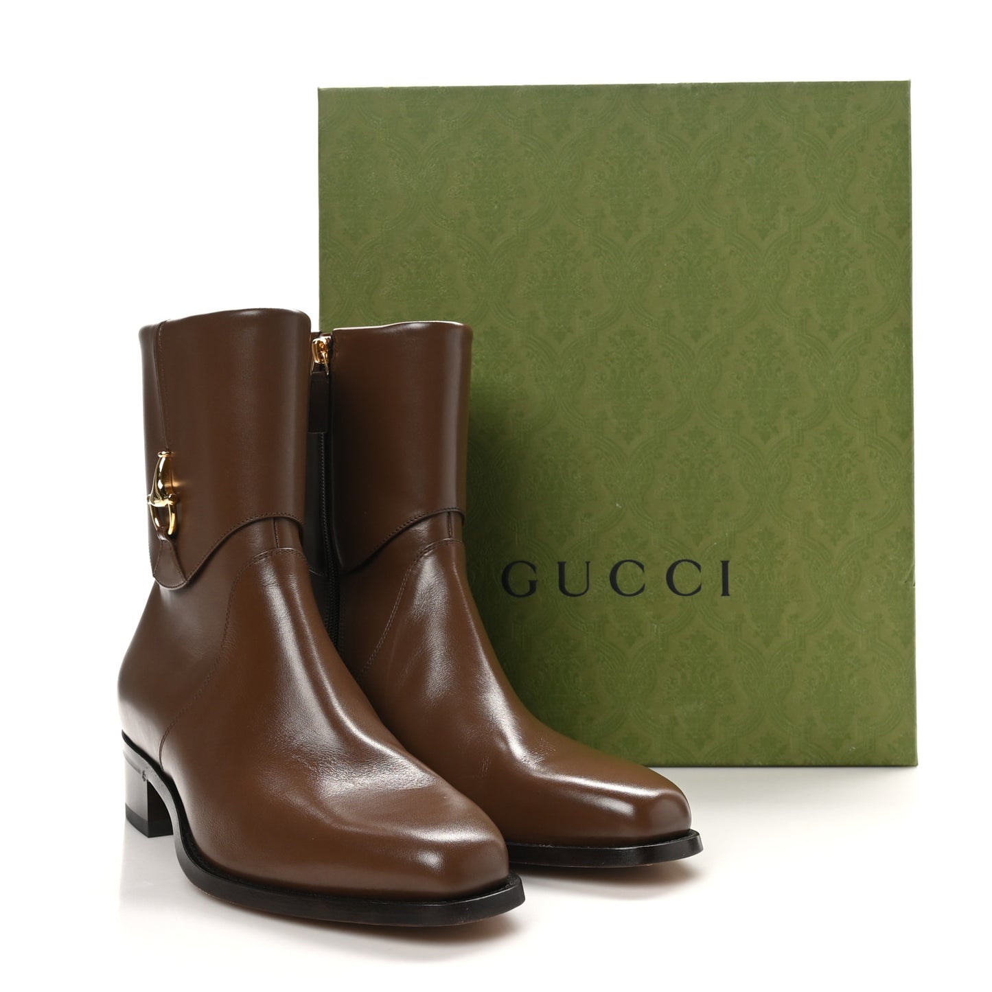 Calfskin Horsebit Mens Elizabeth Ankle Boots  9 Brown Sugar
