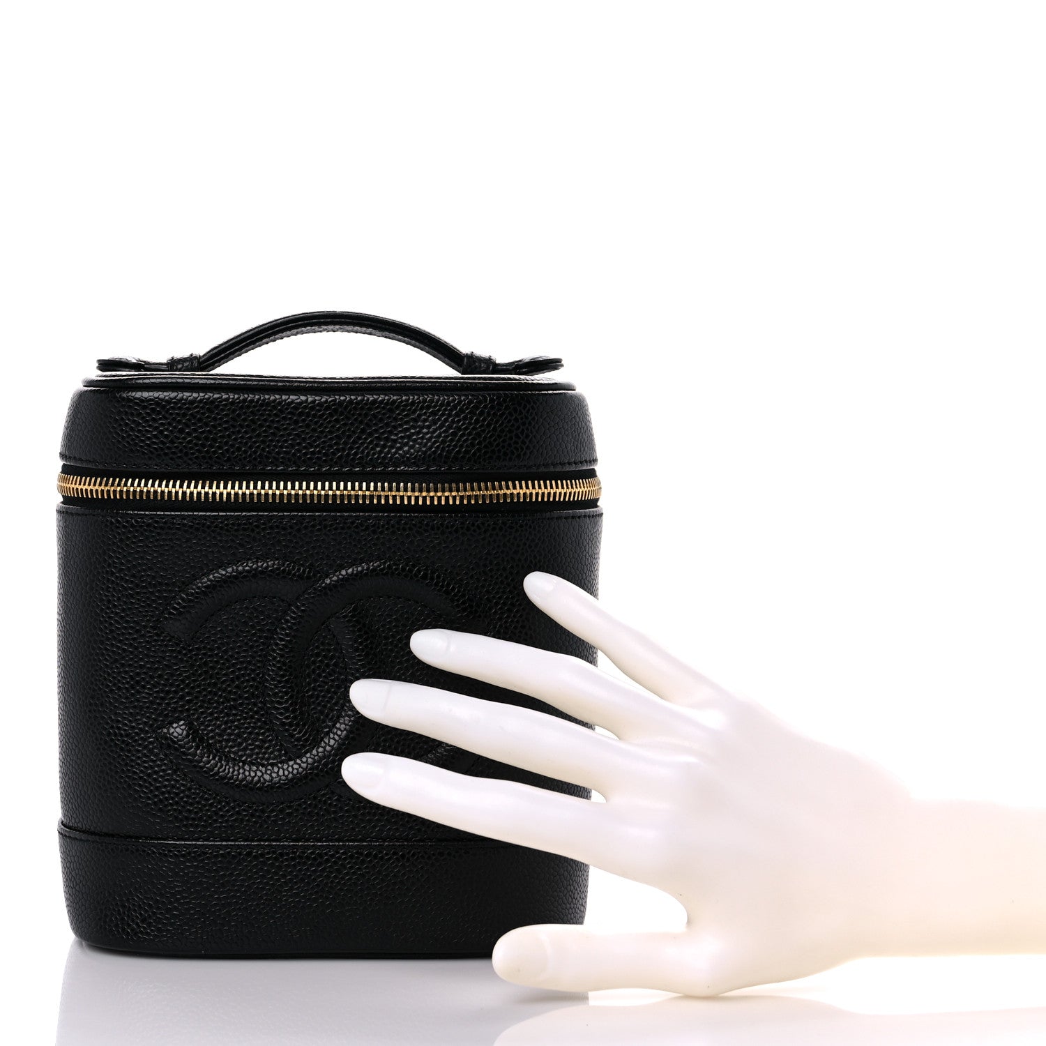 Chanel Caviar Vanity Cosmetic Case Black 2 of 13