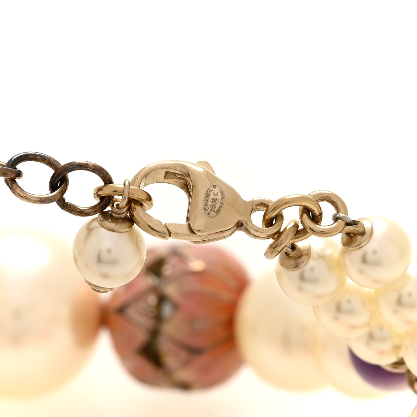 Graduated Pearl Enamel Bead CC Korean Garden Bracelet Pink Multicolor