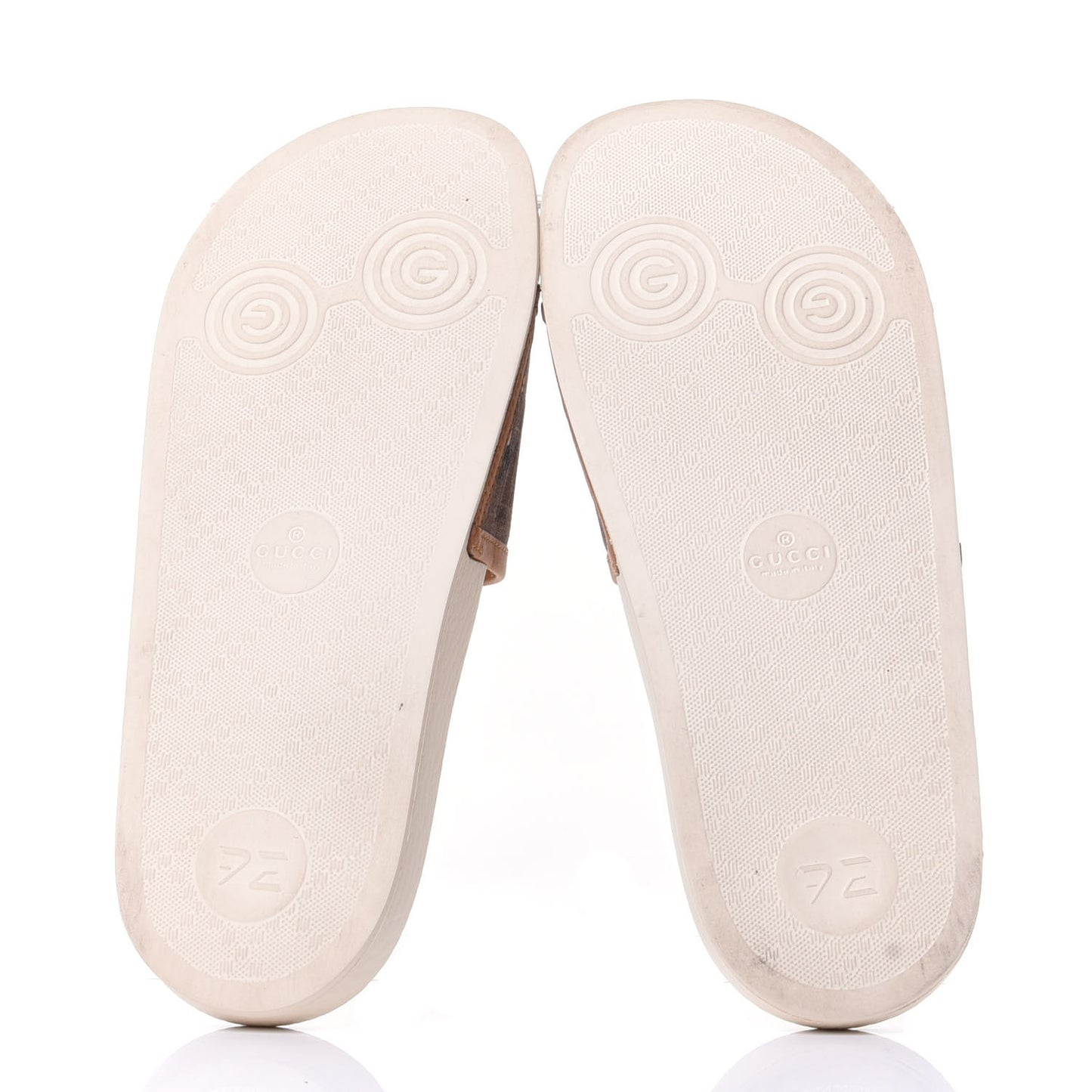 X DISNEY Mini Vintage GG Supreme Monogram Mickey Mouse Womens Slide Sandals 38 Beige Vintage Sun Oil