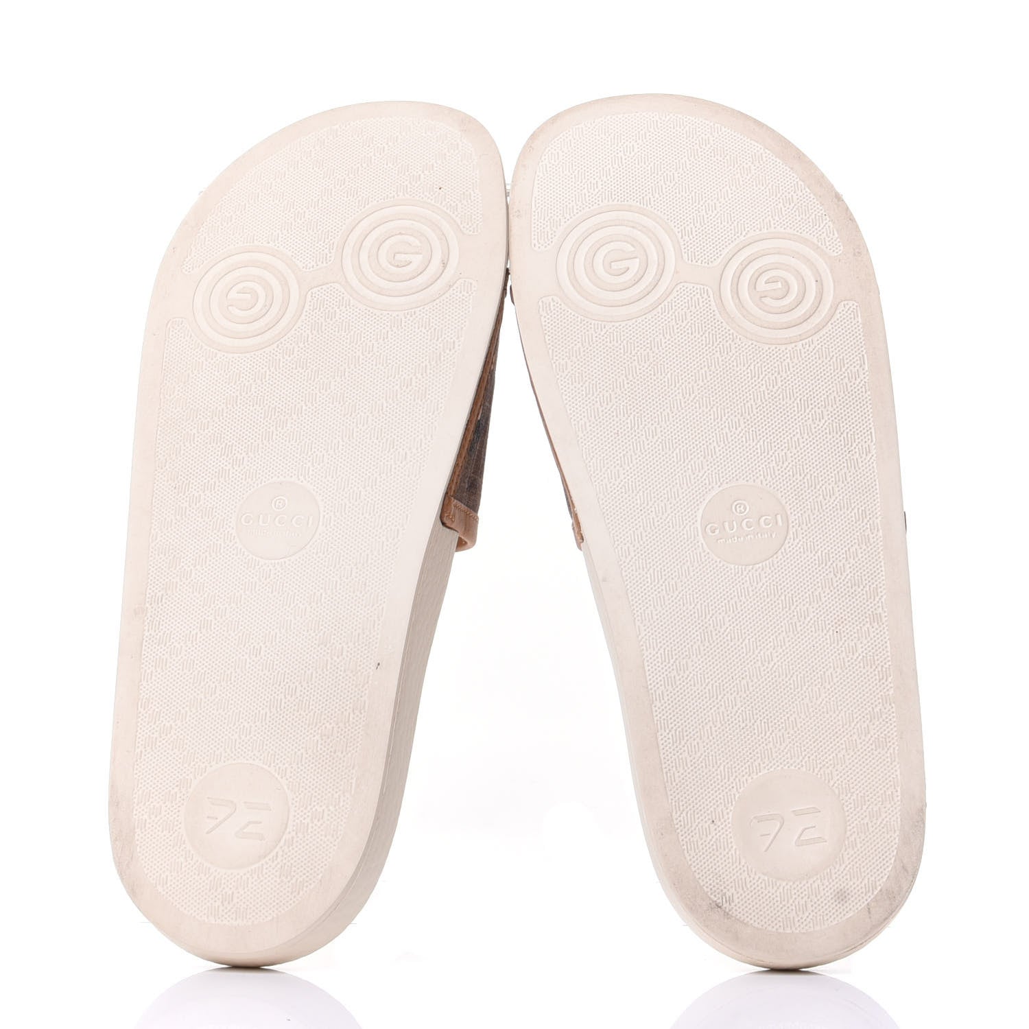 Gucci X DISNEY Mini Vintage GG Supreme Monogram Mickey Mouse Womens Slide Sandals 38 Beige Vintage Sun Oil 7 of 11