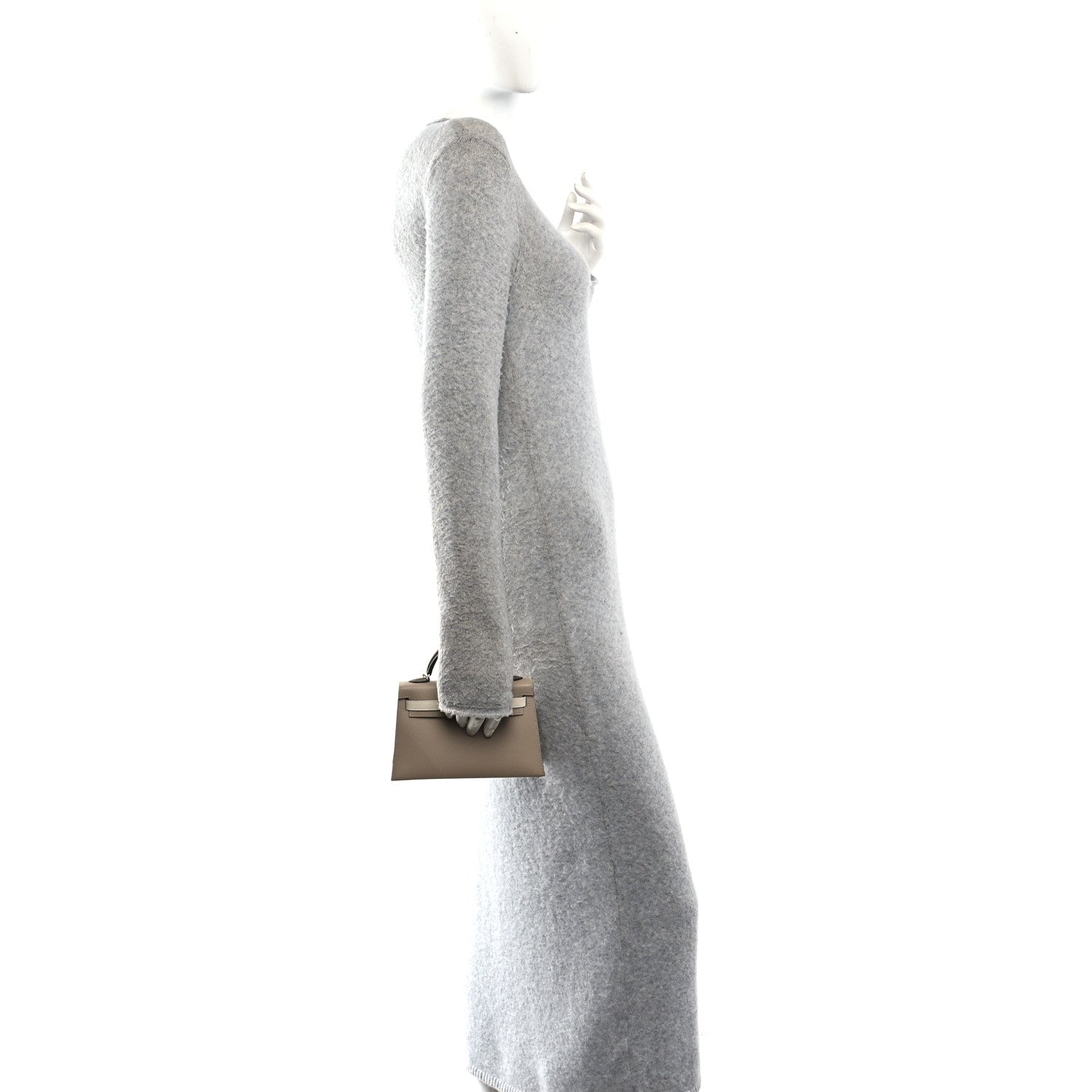 Hermes Epsom Tri-Color Mini Kelly Sellier 20 Trench Craie Etoupe 2 of 12