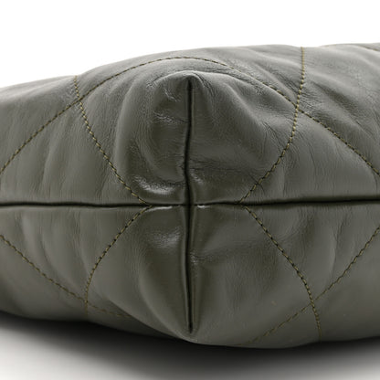 Chanel Shiny Calfskin Quilted Small Chanel 22 Khaki 12 of 13