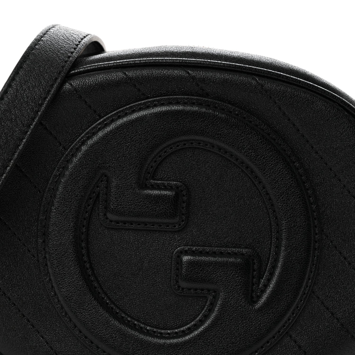 Gucci Sakai Be Green Calfskin Diagonal Stitched Mini Blondie Shoulder Bag Craclet Brown 8 of 10