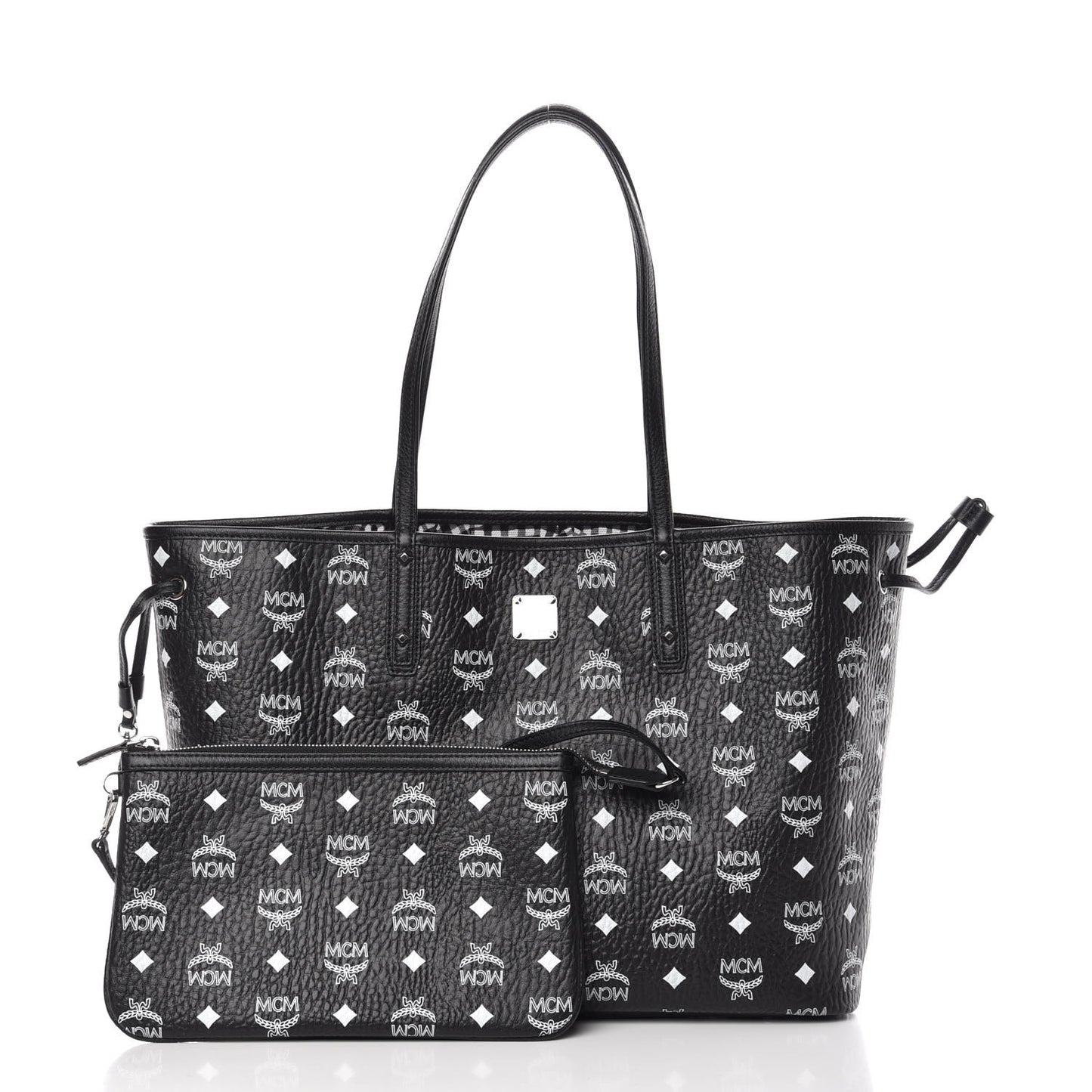 Visetos Medium Reversible Shopper Tote Black