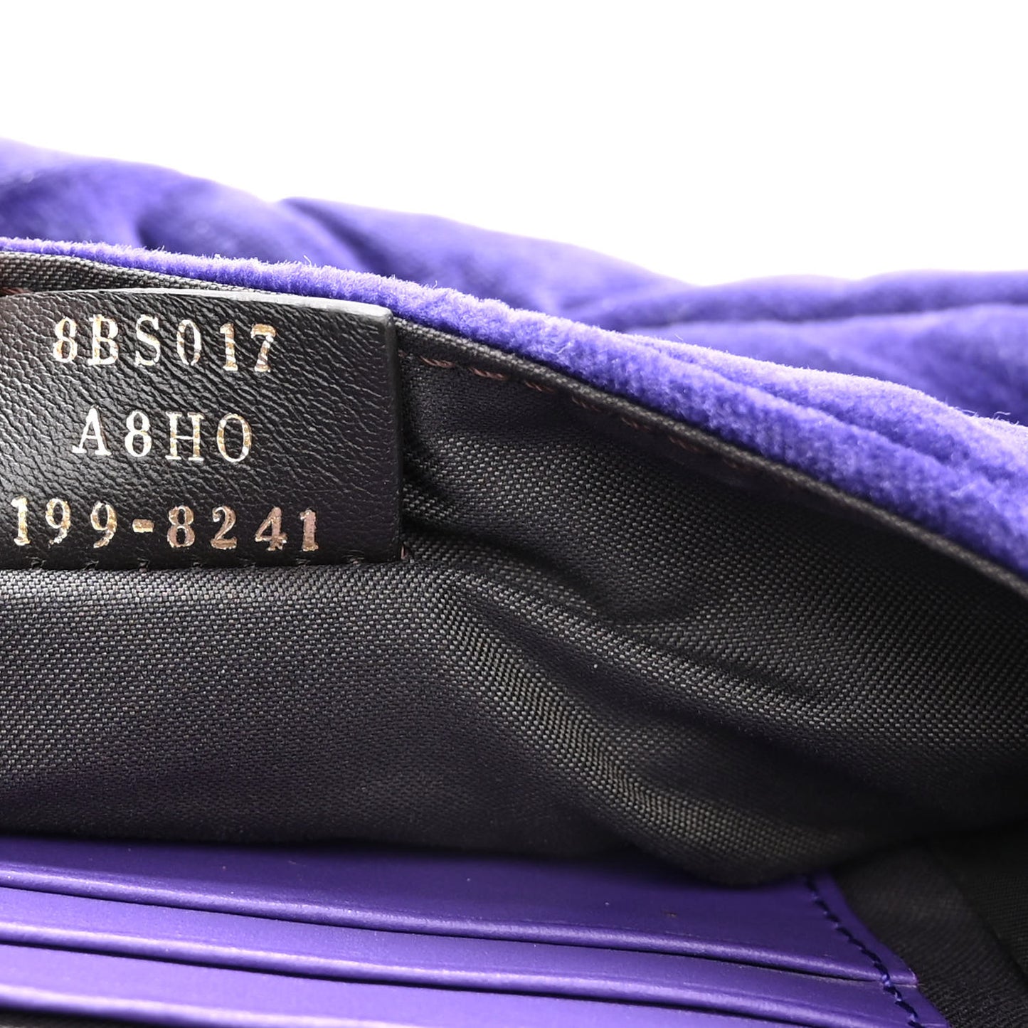 Velluto FF Embossed Mini Baguette Viola Plus