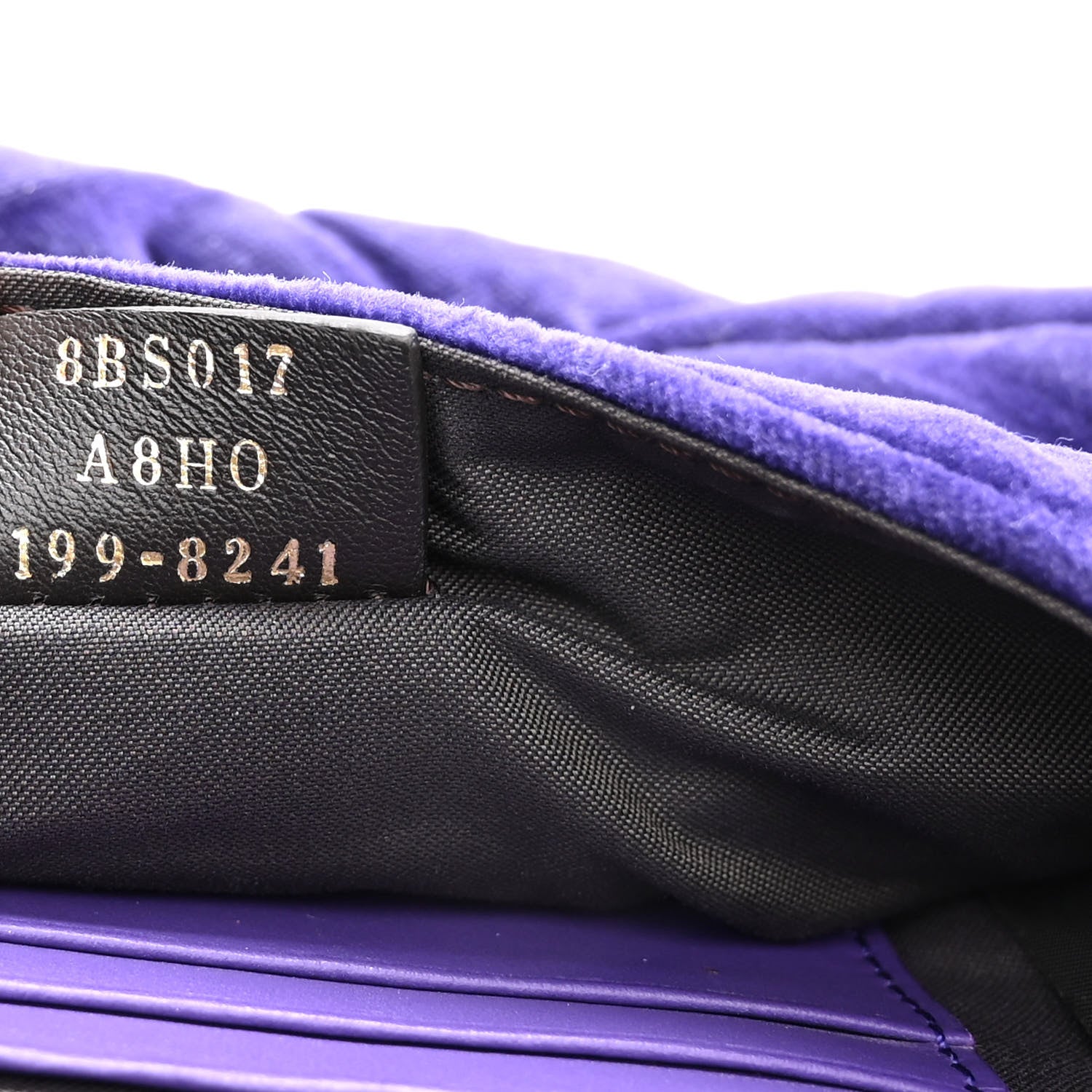 Fendi Velluto FF Embossed Mini Baguette Viola Plus 7 of 10